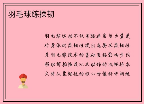 羽毛球练揉韧